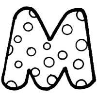 Polka Dot Letter M