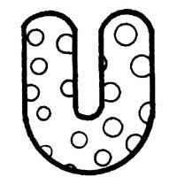 Polka Dot Letter U