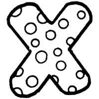 Polka Dot Letter X